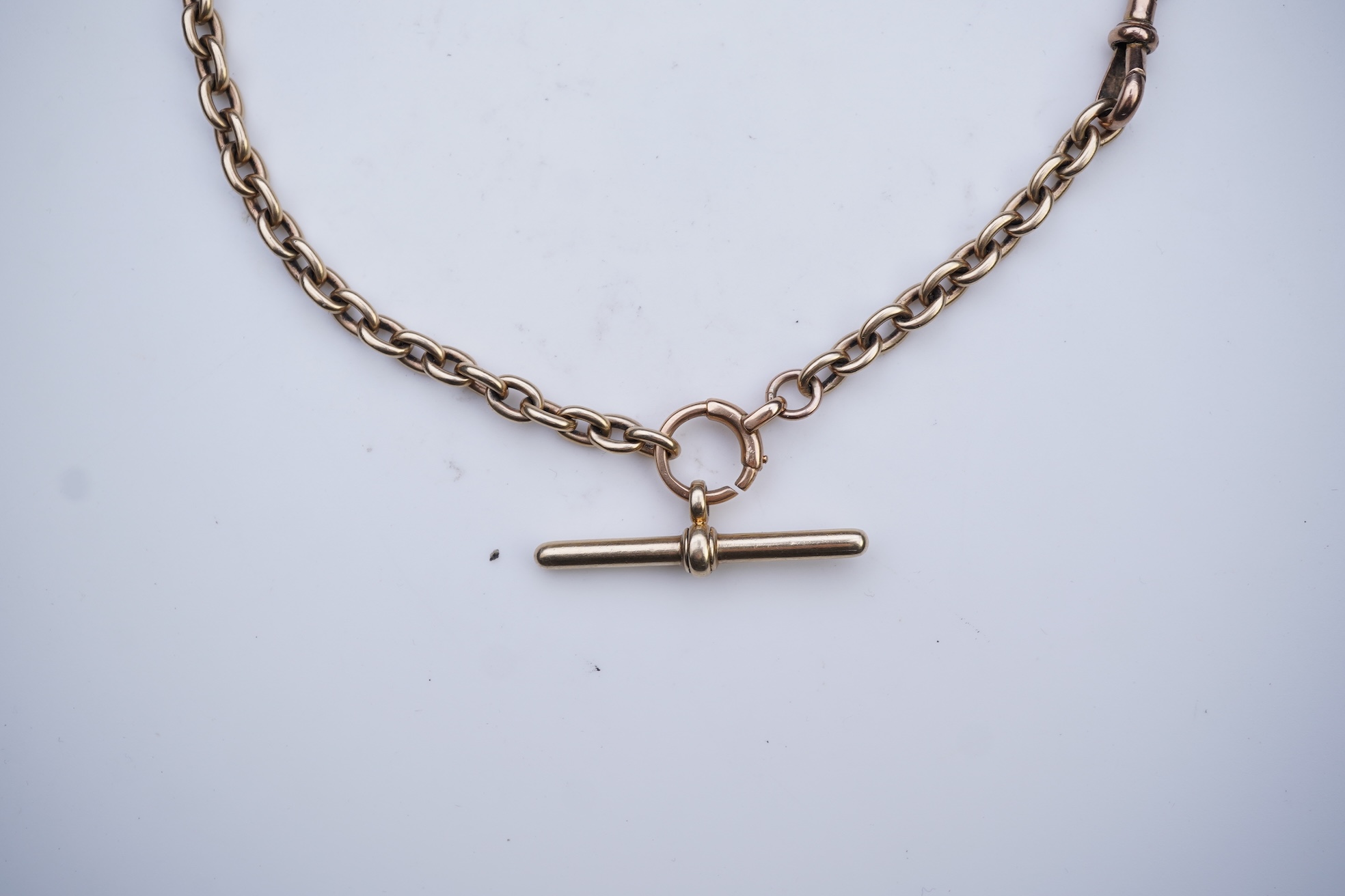 A gold watch chain, circa 1900